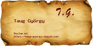 Taug György névjegykártya