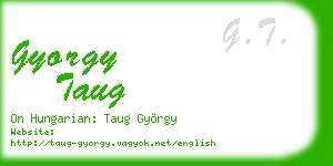 gyorgy taug business card
